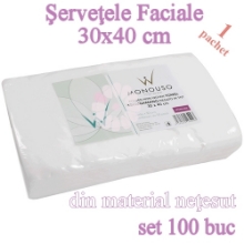 Imagine Servetele Faciale din netesut 30x40cm set 100buc - ItalWax