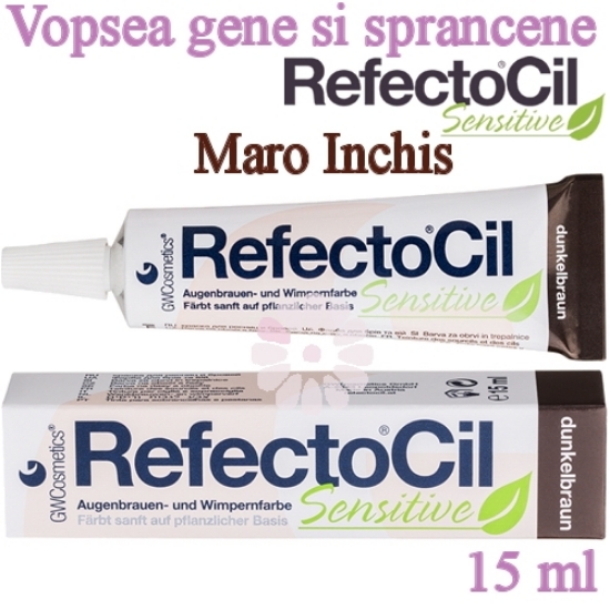 Imagine Vopsea Gene si Sprancene RefectoCil Sensitive 15ml - Maro Inchis