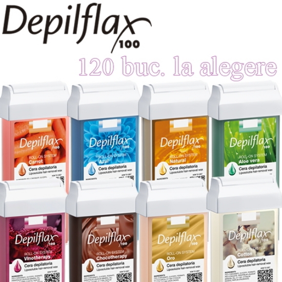 Imagine 120 Buc LA ALEGERE - Rezerva ceara epilat unica folosinta 110g - Depilflax