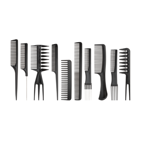 Imagine KIT Pieptene frizerie/coafor - PAR SI BARBA 10 buc