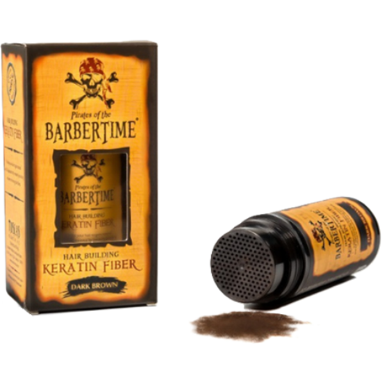 Imagine Pudra fibre din keratina pentru par - Maro inchis - BARBERTIME