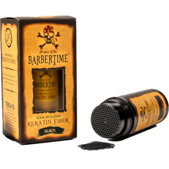 Imagine Pudra fibre din keratina pentru par rar - Negru - BARBERTIME