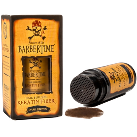 Imagine Pudra fibre din keratina pentru par rar - Maro inchis - BARBERTIME
