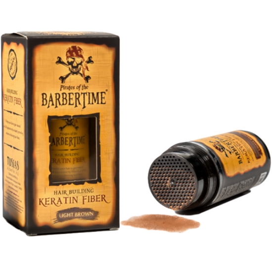 Imagine Pudra fibre din keratina pentru par rar - Maro deschis - BARBERTIME
