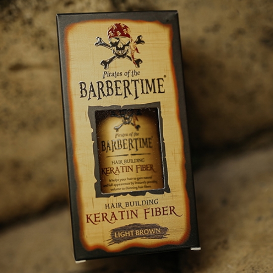 Imagine Pudra fibre din keratina pentru par rar - Maro deschis - BARBERTIME
