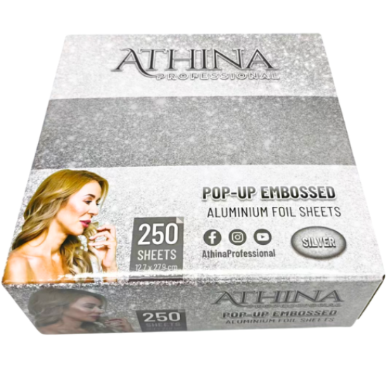 Imagine Folie aluminiu POP-UP Embosata 12,7 x 27,9cm ARGINTIE 250buc - ATHINA