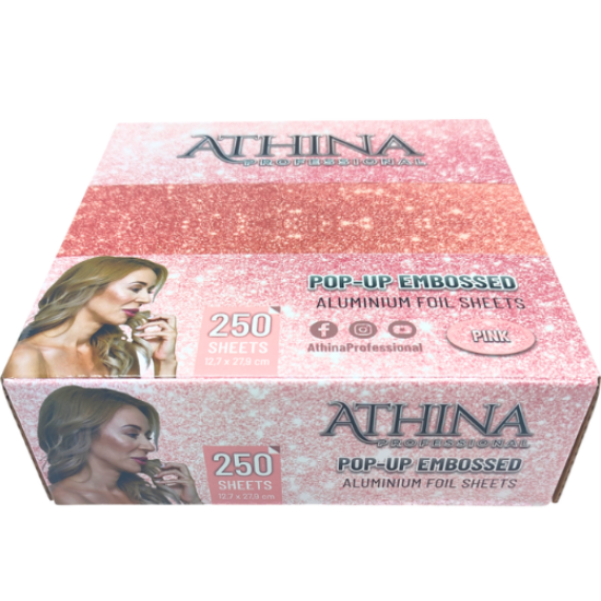 Imagine Folie aluminiu POP-UP Embosata 12,7 x 27,9cm ROZ 250buc - ATHINA