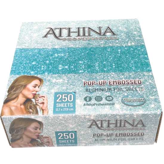 Imagine Folie aluminiu POP-UP Embosata 12,7 x 27,9cm TURQOUISE 250buc - ATHINA