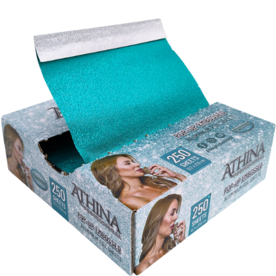 Imagine Folie aluminiu POP-UP Embosata 12,7 x 27,9cm TURQOUISE 250buc - ATHINA