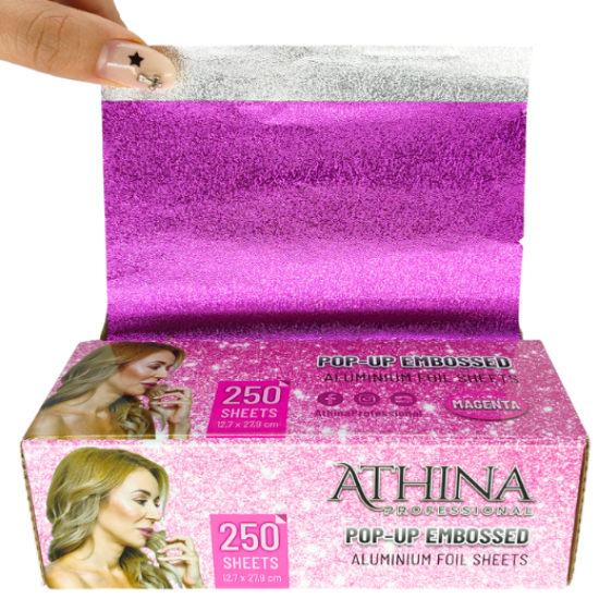 Imagine Folie aluminiu POP-UP Embosata 12,7 x 27,9cm MAGENTA 250buc - ATHINA