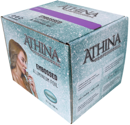 Imagine Folie aluminiu Embosata 12,7cm x 100metri TURQOUISE cu cutter - ATHINA