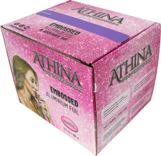 Imagine Folie aluminiu Embosata 12,7cm x 100metri MAGENTA cu cutter - ATHINA