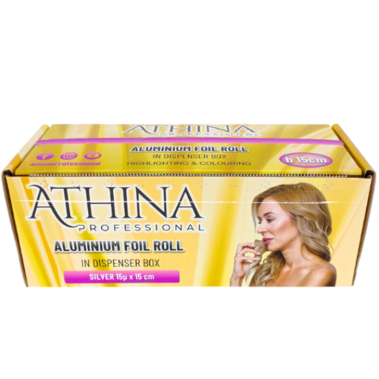 Imagine Folie aluminiu vopsit suvite 15cm x 100metri cu cutter - ATHINA 